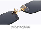 Rimless Rectangle Small Square Sun Glasses